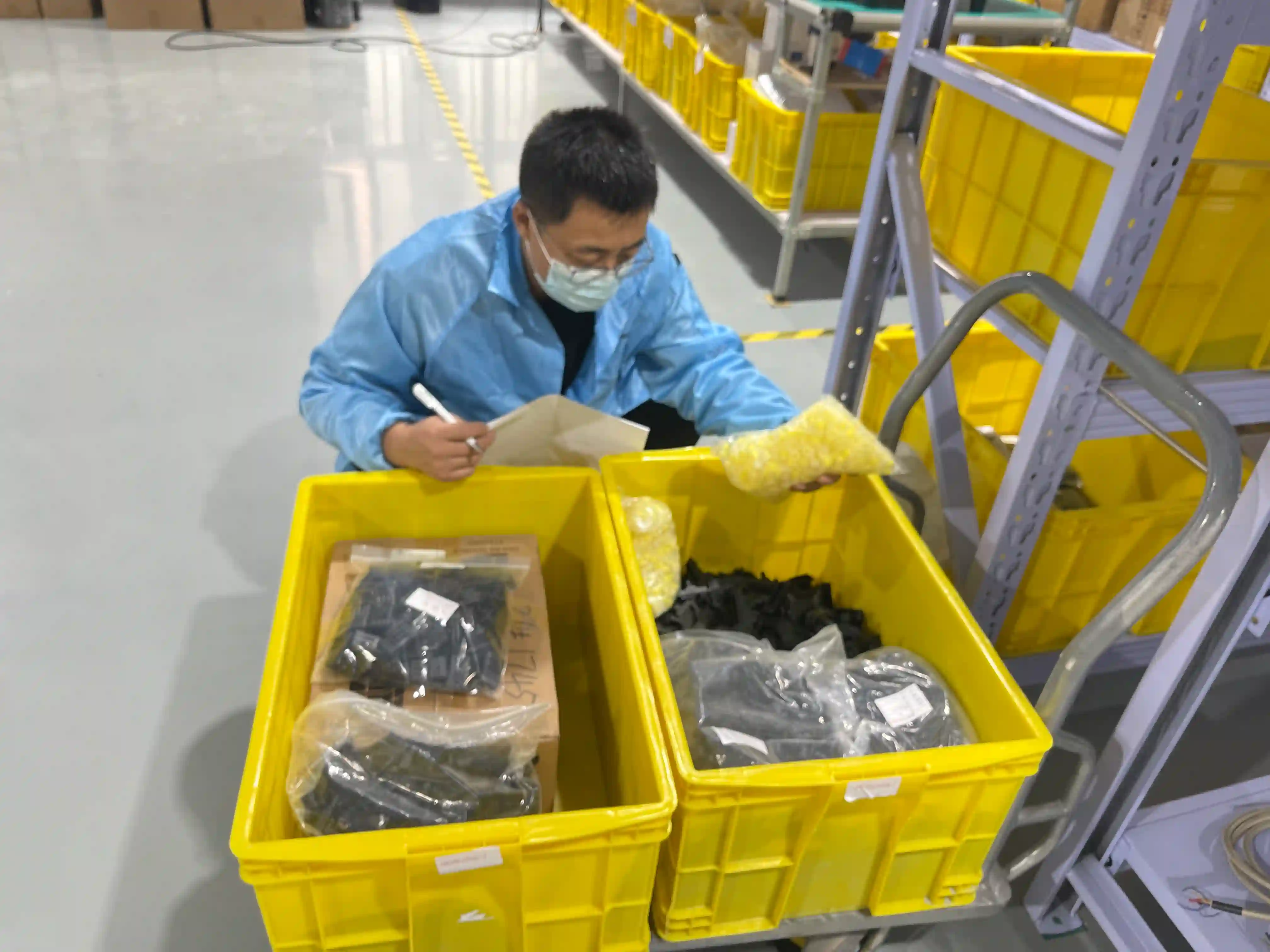 Cable assembly inventory management system with organized component storage