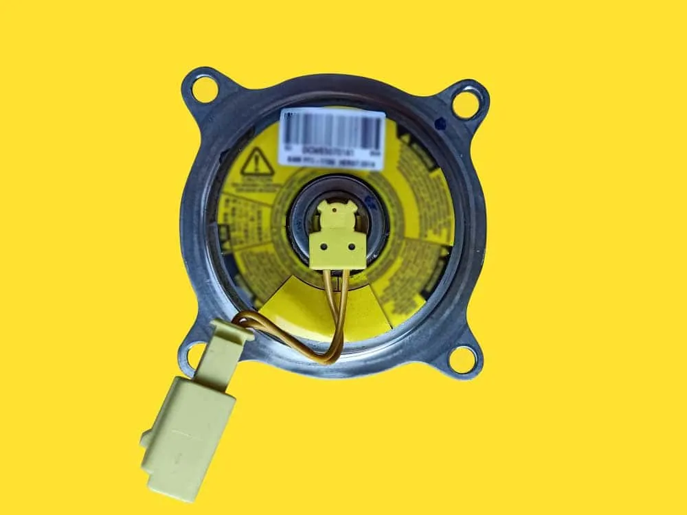Airbag components with connected electric wire harness and plugs