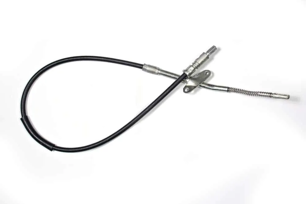 Parking brake control cable end fitting and conduit